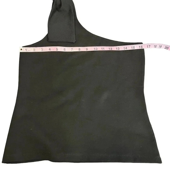 Anthropologie Bishop & Young One-Shoulder Bow Tie Top Black Size S - Picture 3 of 8